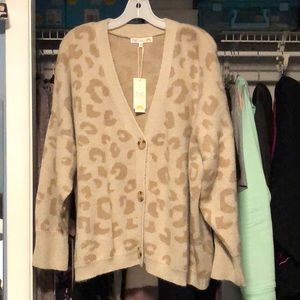 Cheetah Cardigan Sweater
